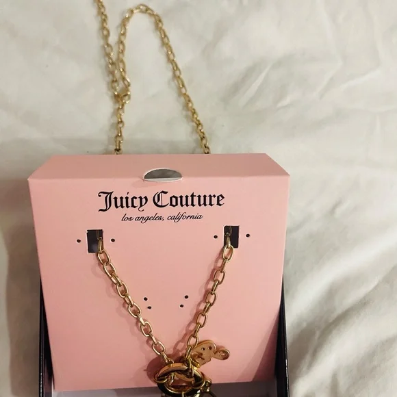 Juicy Couture Gold Heart and Script Necklace - Picture 3 of 5